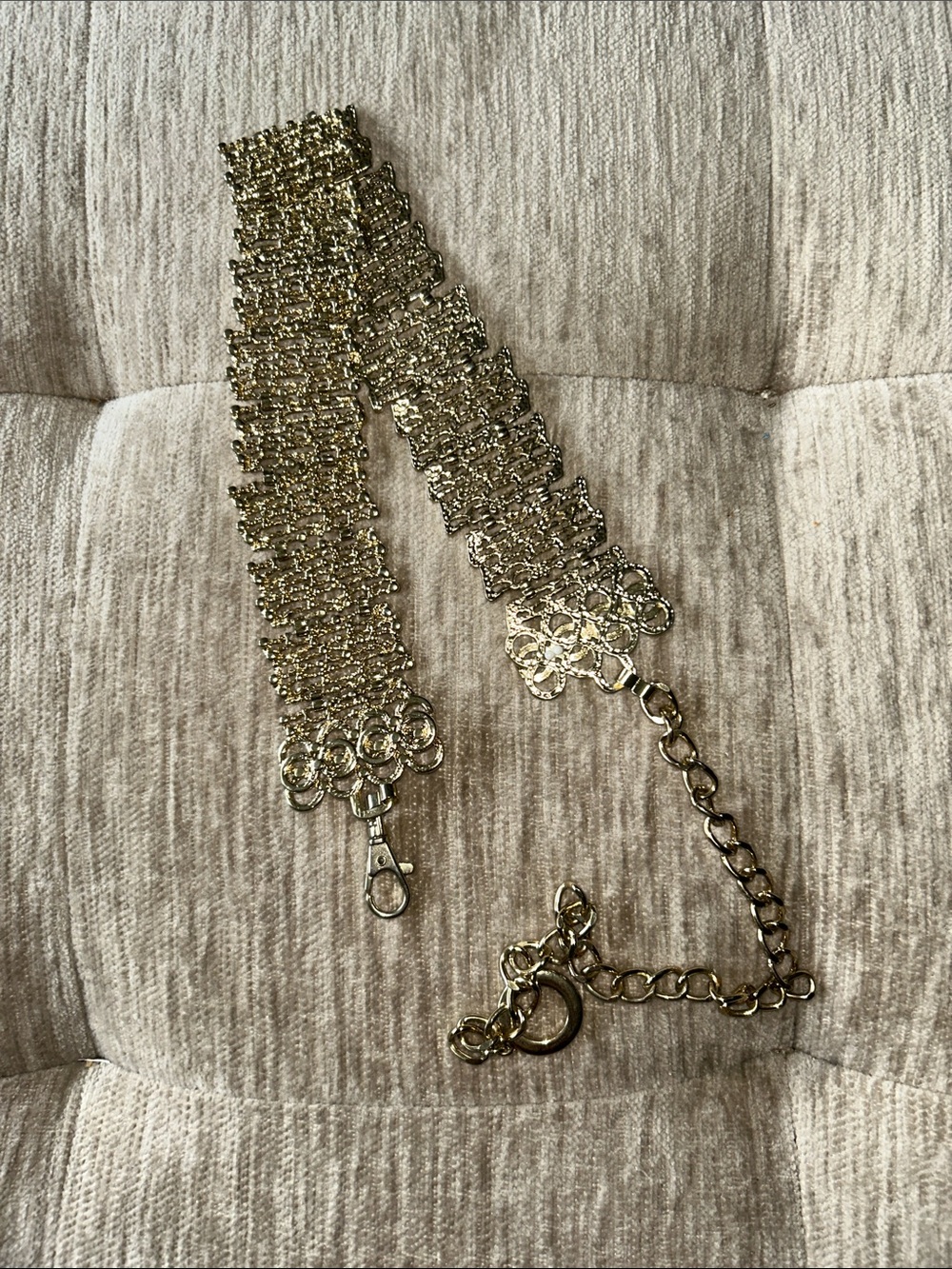 Vintage Gold Chainlink Statement Belt Excellent Condition